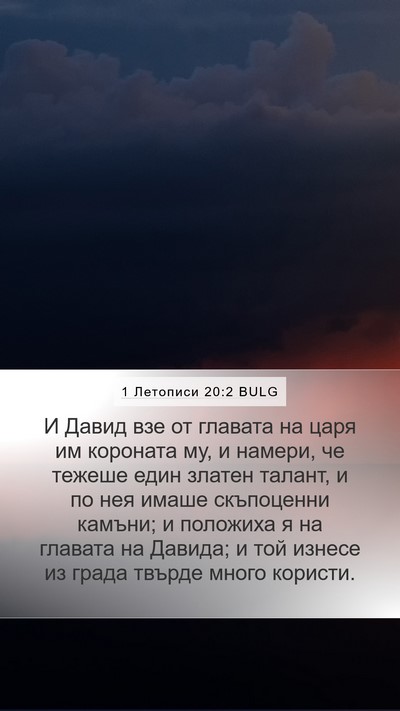 1 Летописи 20:2 BULG Bible Verse Image