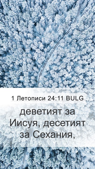 1 Летописи 24:11 BULG Mobile Phone Wallpaper - деветият за Иисуя, - Mobile Bible Verse Wallpaper