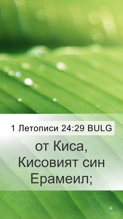 1 Летописи 24:29 BULG Mobile Phone Wallpaper - от Киса, Кисовият син - Mobile Bible Verse Wallpaper