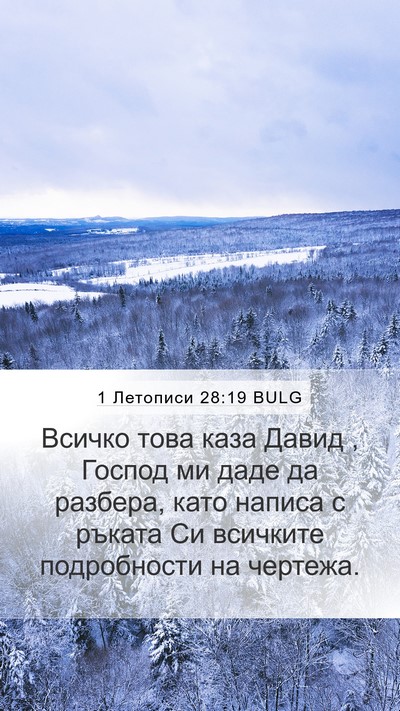 1 Летописи 28:19 BULG Bible Verse Image