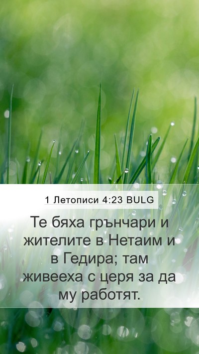 1 Летописи 4:23 BULG Mobile Phone Wallpaper - Те бяха грънчари и - Mobile Bible Verse Wallpaper