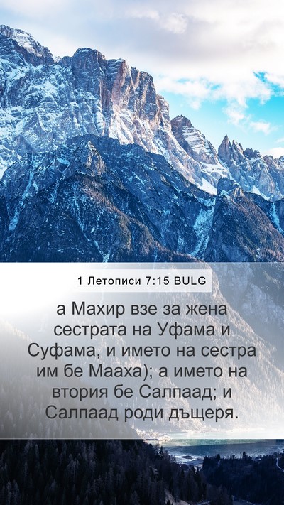 1 Летописи 7:15 BULG Bible Verse Image