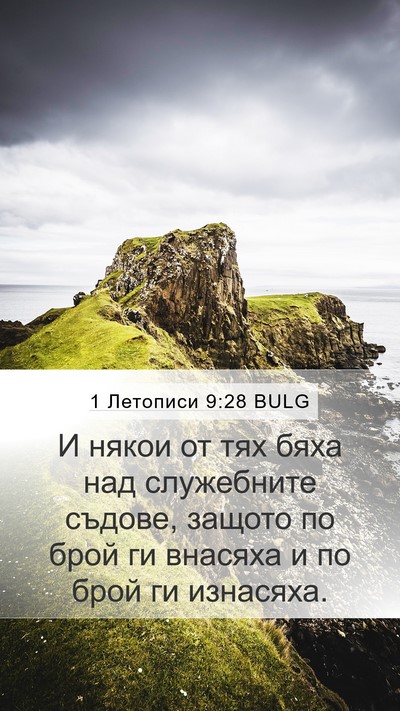 1 Летописи 9:28 BULG Bible Verse Image