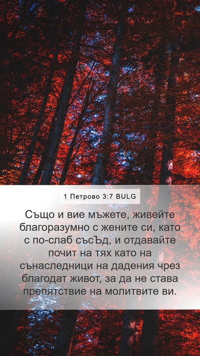 1 Петрово 3:7 BULG Bible Verse Image