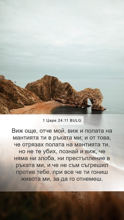 1 Царе 24:11 BULG Bible Verse Image