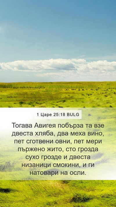 1 Царе 25:18 BULG Bible Verse Image