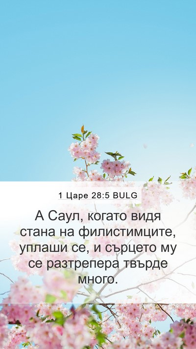 1 Царе 28:5 BULG Mobile Phone Wallpaper - А Саул, когато видя стана - Mobile Bible Verse Wallpaper