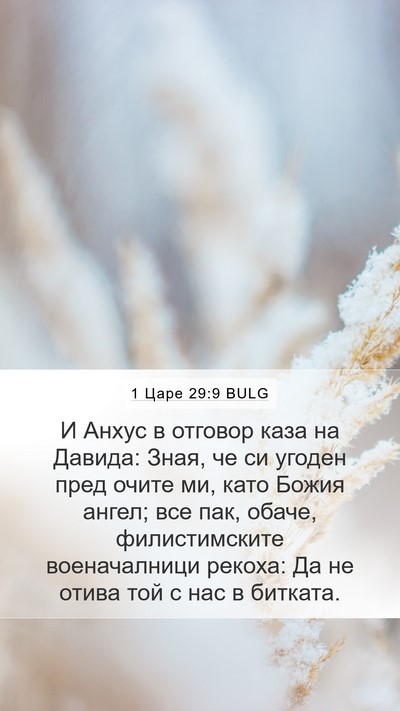 1 Царе 29:9 BULG Bible Verse Image
