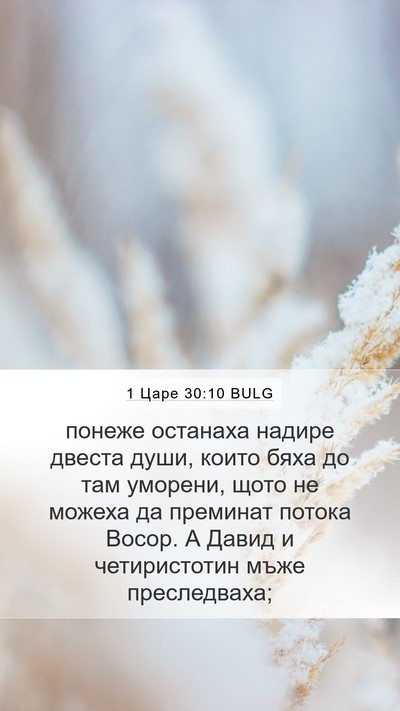 1 Царе 30:10 BULG Bible Verse Image