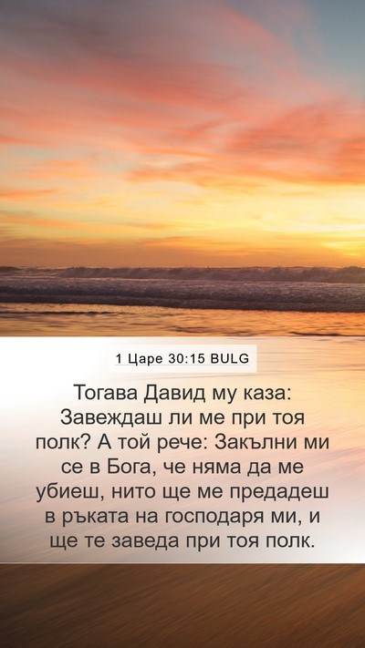 1 Царе 30:15 BULG Bible Verse Image