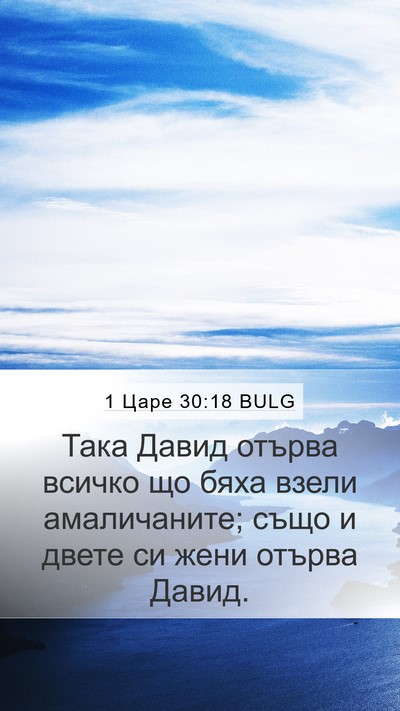 1 Царе 30:18 BULG Bible Verse Image