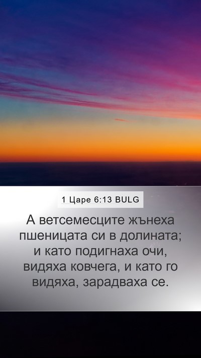 1 Царе 6:13 BULG Mobile Phone Wallpaper - А ветсемесците жънеха - Mobile Bible Verse Wallpaper