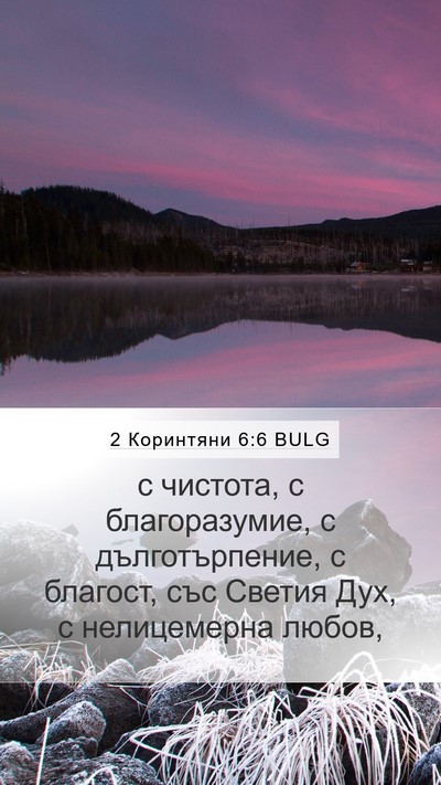 2 Коринтяни 6:6 BULG Bible Verse Image