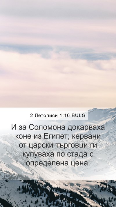2 Летописи 1:16 BULG Mobile Phone Wallpaper - И за Соломона докарваха - Mobile Bible Verse Wallpaper