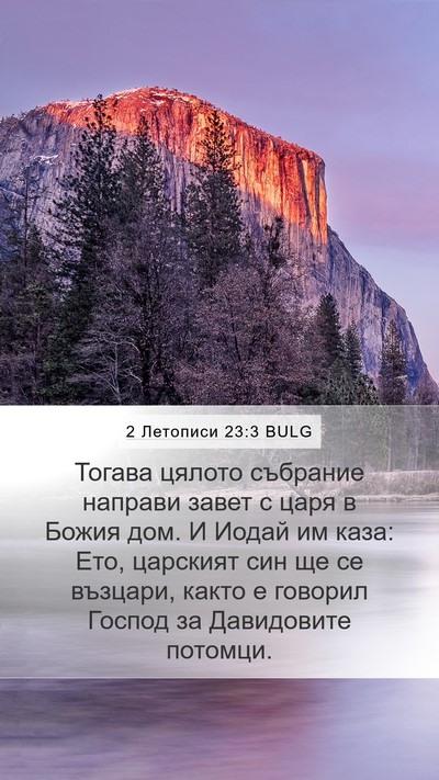 2 Летописи 23:3 BULG Bible Verse Image