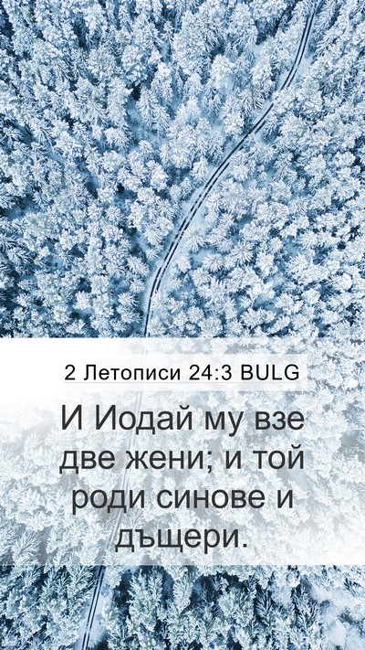 2 Летописи 24:3 BULG Mobile Phone Wallpaper - И Иодай му взе две жени; и - Mobile Bible Verse Wallpaper