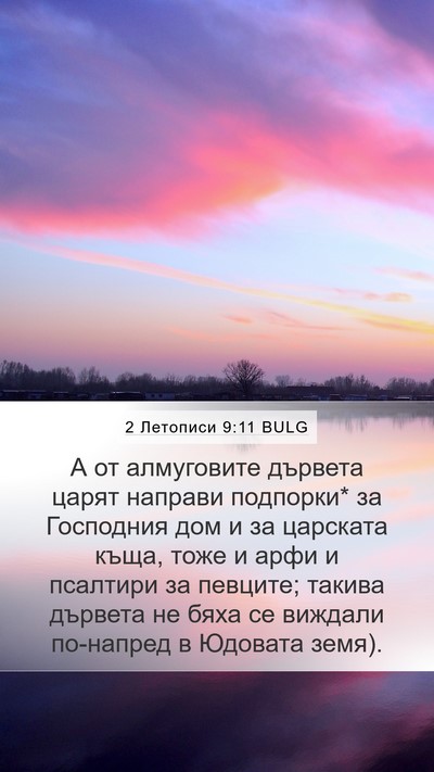 2 Летописи 9:11 BULG Bible Verse Image