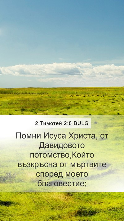 2 Тимотей 2:8 BULG Mobile Phone Wallpaper - Помни Исуса Христа, от - Mobile Bible Verse Wallpaper