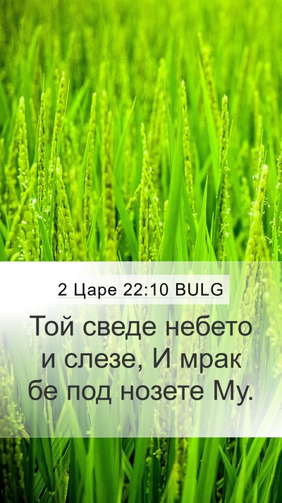 2 Царе 22:10 BULG Mobile Phone Wallpaper - Той сведе небето и слезе, И - Mobile Bible Verse Wallpaper