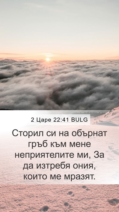 2 Царе 22:41 BULG Mobile Phone Wallpaper - Сторил си на обърнат гръб - Mobile Bible Verse Wallpaper