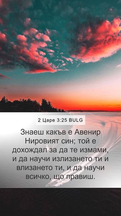 2 Царе 3:25 BULG Mobile Phone Wallpaper - Знаеш какъв е Авенир - Mobile Bible Verse Wallpaper