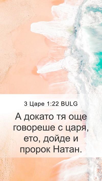 3 Царе 1:22 BULG Mobile Phone Wallpaper - А докато тя още говореше с - Mobile Bible Verse Wallpaper