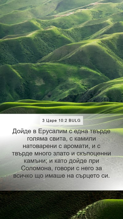 3 Царе 10:2 BULG Bible Verse Image