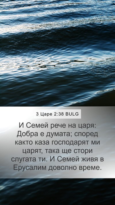 3 Царе 2:38 BULG Mobile Phone Wallpaper - И Семей рече на царя: Добра - Mobile Bible Verse Wallpaper