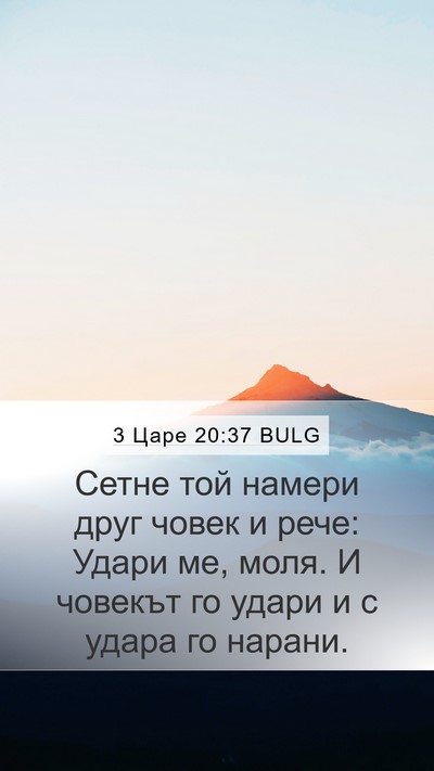 3 Царе 20:37 BULG Mobile Phone Wallpaper - Сетне той намери друг - Mobile Bible Verse Wallpaper