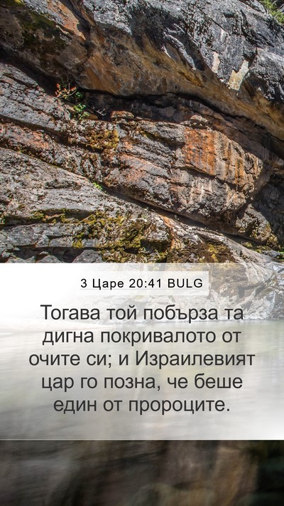 3 Царе 20:41 BULG Mobile Phone Wallpaper - Тогава той побърза та - Mobile Bible Verse Wallpaper
