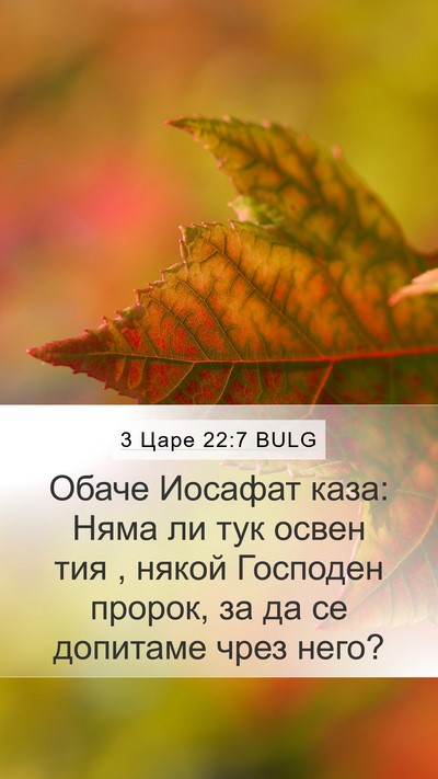 3 Царе 22:7 BULG Mobile Phone Wallpaper - Обаче Иосафат каза: Няма ли - Mobile Bible Verse Wallpaper