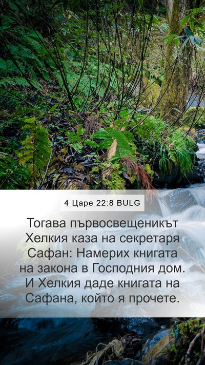 4 Царе 22:8 BULG Bible Verse Image