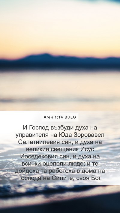 Агей 1:14 BULG Bible Verse Image