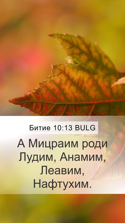 Битие 10:13 BULG Mobile Phone Wallpaper - А Мицраим роди Лудим, - Mobile Bible Verse Wallpaper