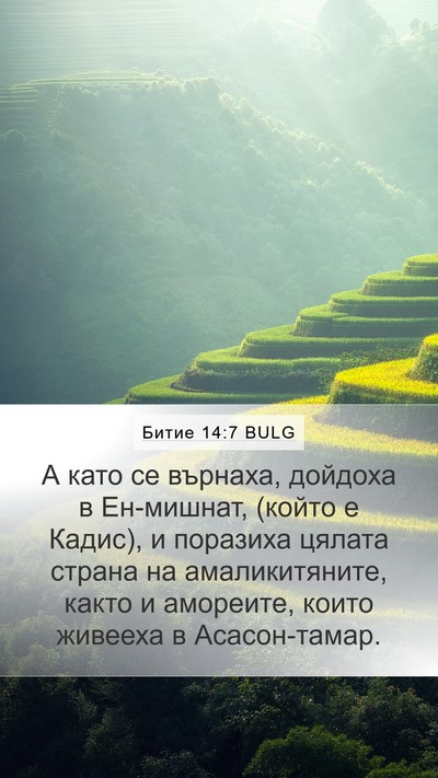 Битие 14:7 BULG Bible Verse Image