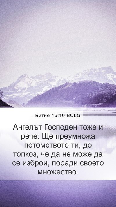 Битие 16:10 BULG Bible Verse Image