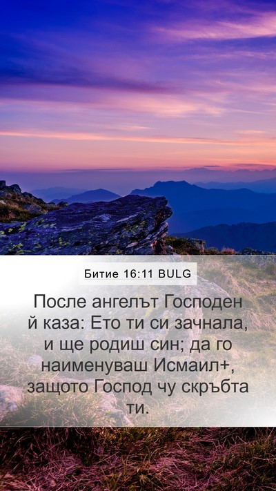 Битие 16:11 BULG Bible Verse Image