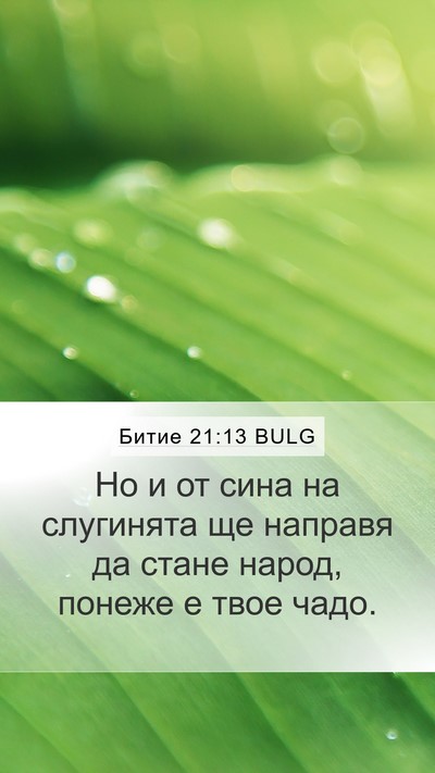 Битие 21:13 BULG Bible Verse Image