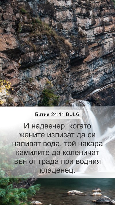 Битие 24:11 BULG Bible Verse Image