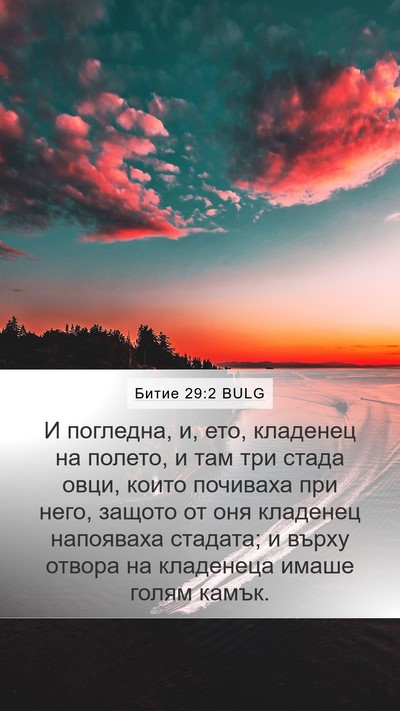 Битие 29:2 BULG Mobile Phone Wallpaper - И погледна, и, ето, кладенец - Mobile Bible Verse Wallpaper