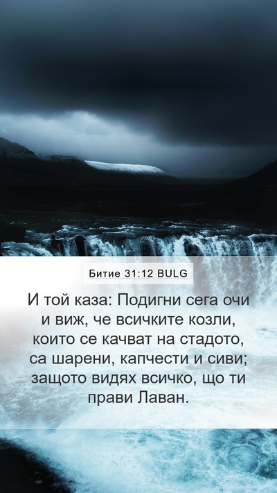 Битие 31:12 BULG Mobile Phone Wallpaper - И той каза: Подигни сега - Mobile Bible Verse Wallpaper