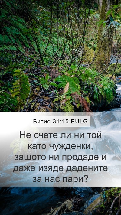 Битие 31:15 BULG Mobile Phone Wallpaper - Не счете ли ни той като - Mobile Bible Verse Wallpaper