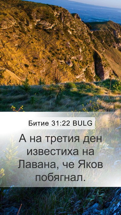 Битие 31:22 BULG Mobile Phone Wallpaper - А на третия ден известиха - Mobile Bible Verse Wallpaper