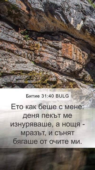 Битие 31:40 BULG Bible Verse Image