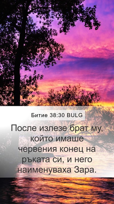 Битие 38:30 BULG Bible Verse Image