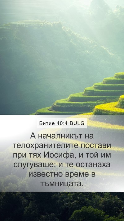 Битие 40:4 BULG Bible Verse Image