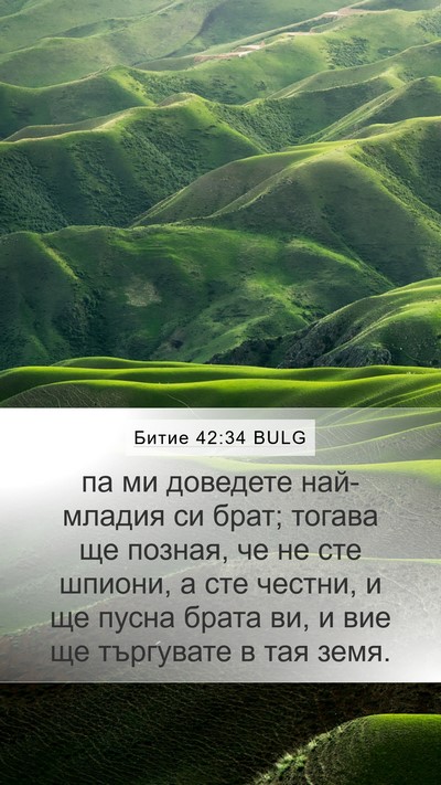 Битие 42:34 BULG Bible Verse Image