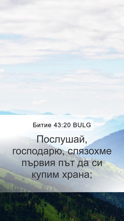 Битие 43:20 BULG Bible Verse Image