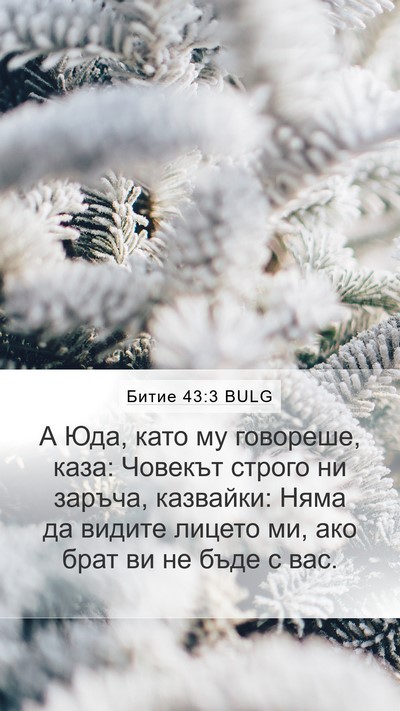 Битие 43:3 BULG Bible Verse Image