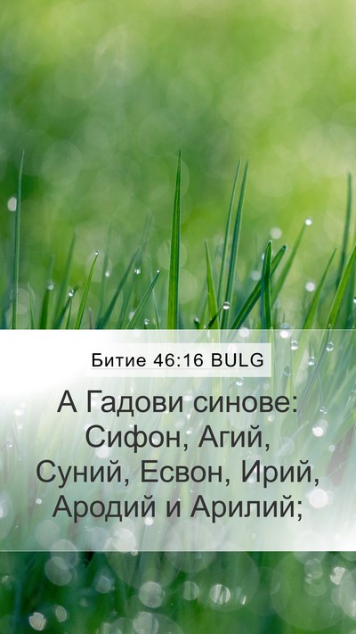 Битие 46:16 BULG Bible Verse Image